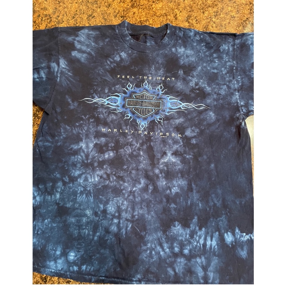 Vintage Navy Tie-Dye Harley Davidson Palm Springs T-Shirt